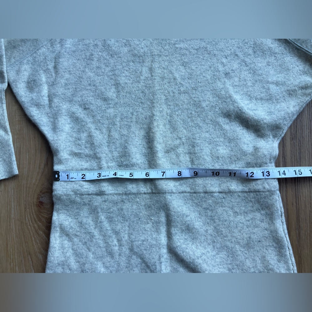 Reiss Alexa Cashmere Wool Blend Sweater Dress Grey Cream Marled Size Small - Picture 15 of 16